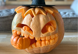 atelier création de citrouilles déjantées pour Halloween